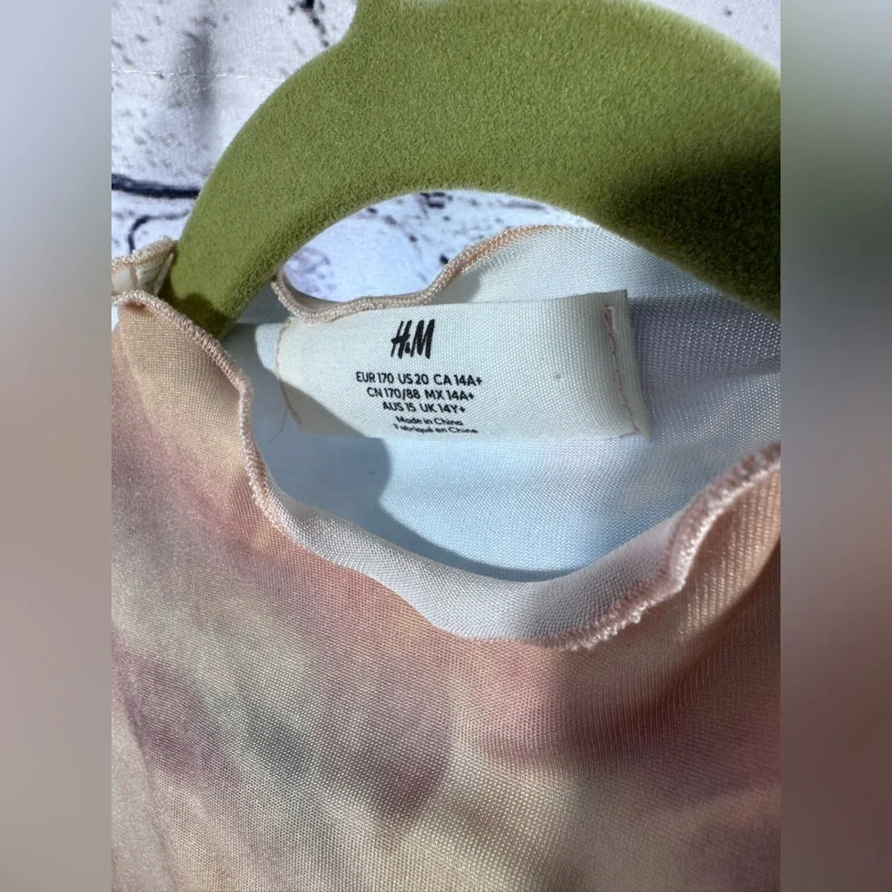 H&M Multicolor Tie-Dye Girls Top